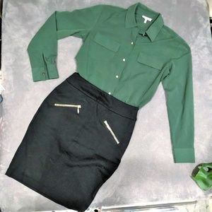 Juicy Couture Dark Green Button Down Shirt